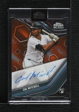 2023 Topps Chrome Black Orange Refractor 15/25 Cal Mitchell #CBA-CMI Auto 1e0a