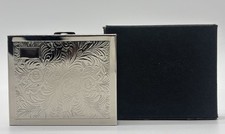 Vintage Versilberter Kontaktlinsen Beh&auml;lter Etui Mit Spiegel & OVP