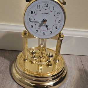 Altona Gold Quartz Dome Anniversary Clock with Westminster Chime