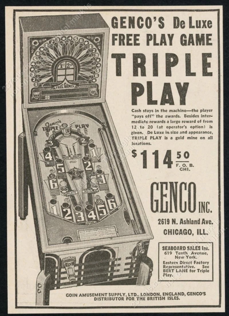 1938 Year Arcade, Jukebox & Pinball Collectibles for sale | eBay