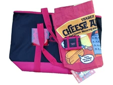 3Pc Combo of Trader Joe's 7 Gal Blk/Red Insulated  + Cheese Tote + Micro