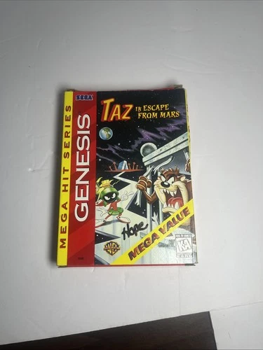 TAZ in ESCAPE FROM MARS - VINTAGE GAME - Sega Genesis - 1994 - COMPLETE - TESTED