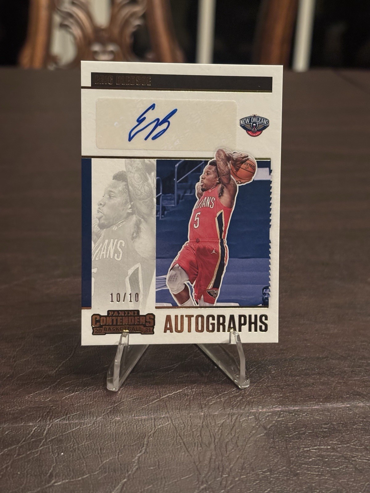 Eric Bledsoe 2020-21 Panini Contenders Contenders Autograph Gold /10 Pelicans