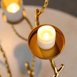3 feet Gold Metal Manzanita Tree Branch Candelabra Candle Holders Events Decor - Picture 8 of 9