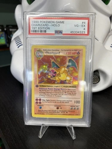 Pokémon Charizard Holo 1st Edition 1999 Game PSA 4 Card #4/102