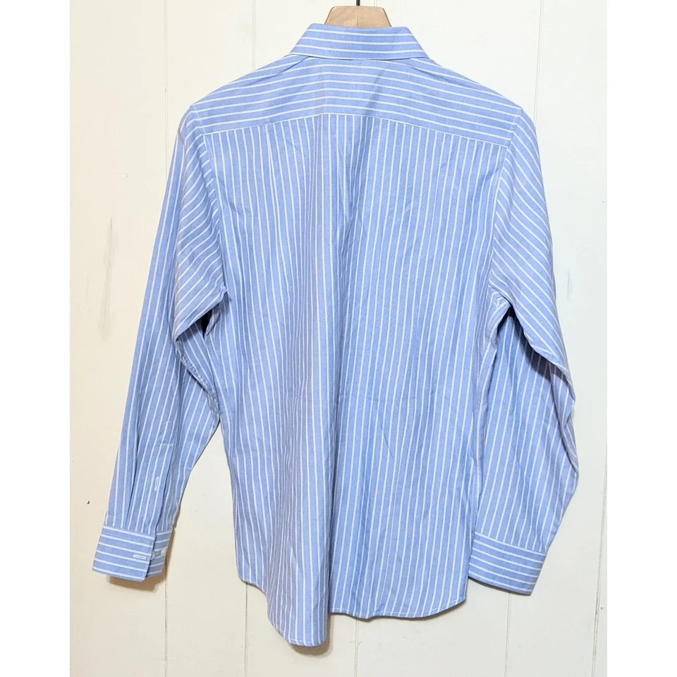 Galaxy by Harvic Mens Striped Button Down Shirt Size S Blue White Long Sleeve - Image 2 of 4