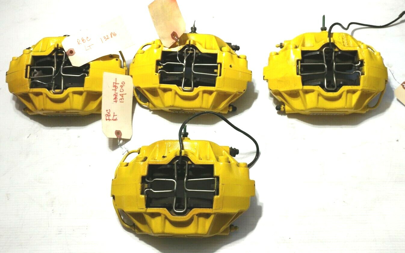 FERRARI 348 PARTS  set of 4 yellow brake calipers 143728 143729 