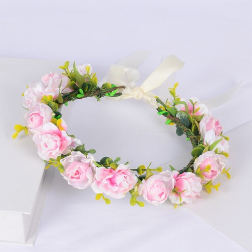 Wedding Wreath Headbands for Women Bridal Hair Headpiece Flower - 第 4/12 張圖片