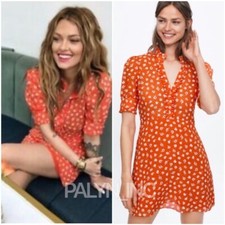 LAST NWT ZARA FLORAL PRINT DRESS WITH JEWEL BUTTON 2812/983