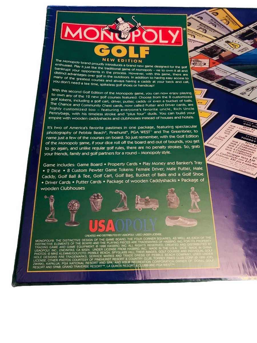 レア物　モノポリー　ゴルフ　Monopoly Golf 英語版 Monopoly GOLF EDITION Board Game HASBRO USAopoly VINTAGE 1995 RARE