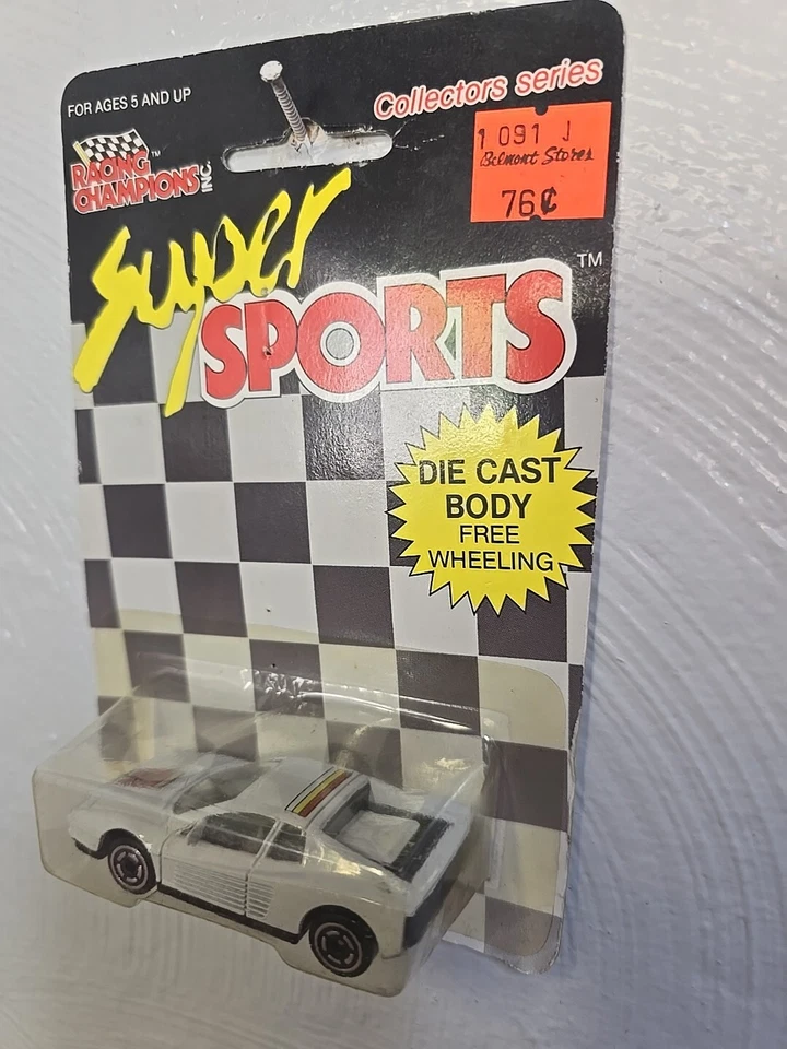 1989 Гоночные чемпионы Ferrari Testarossa белый масштаб 1:64 литой спортивный автомобиль новый в упаковке - Изображение 2 из 4