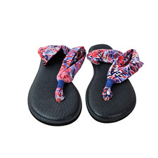 Sanuk Womens Size 6 Pink Yoga Mat Sling Sandals Flip Flops Comfort Beach Casual