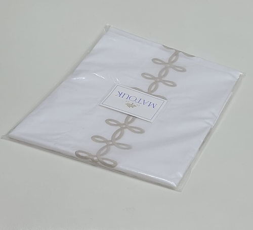 Matouk Gordian Knot King Pillow Sham Trufflffel Cotton Percale - Picture 3 of 6