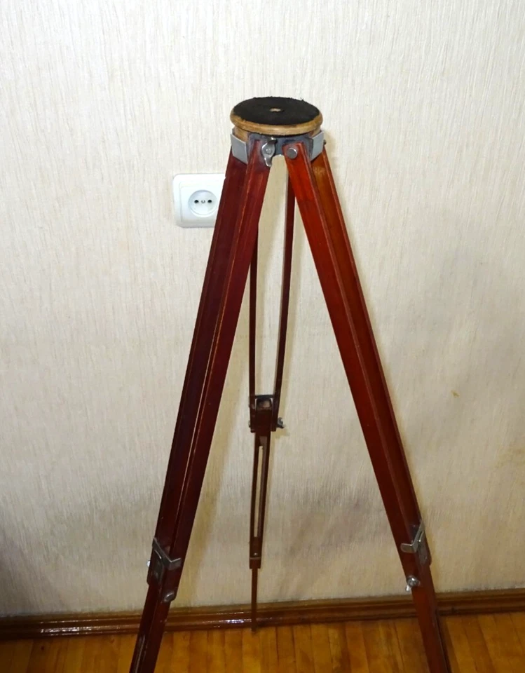 Retro Vintage rare Wooden Soviet folding TRIPOD for camera - Image 3 of 4