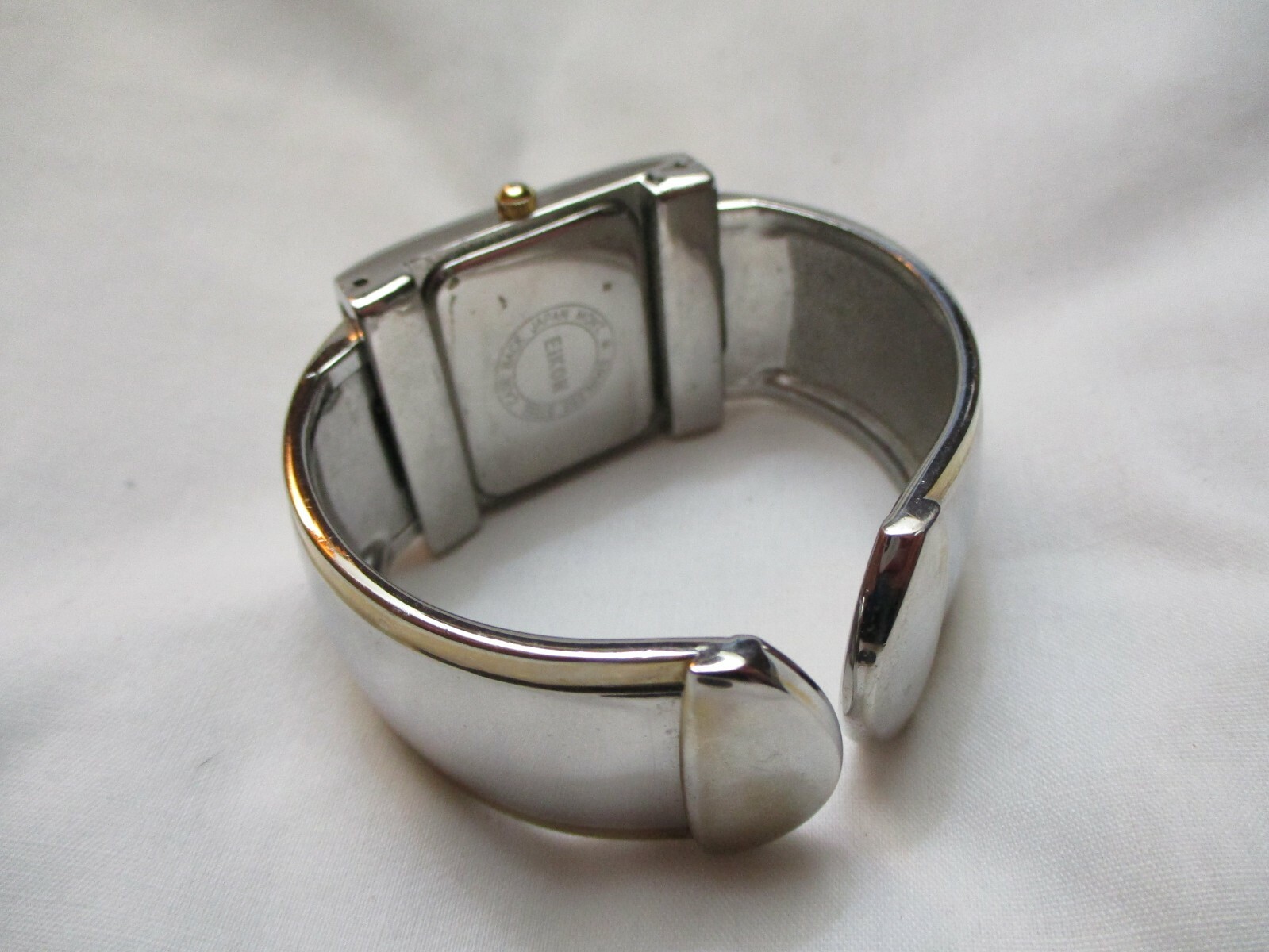 Eikon Wristwatch Rectangular White Face Silver To… - image 10