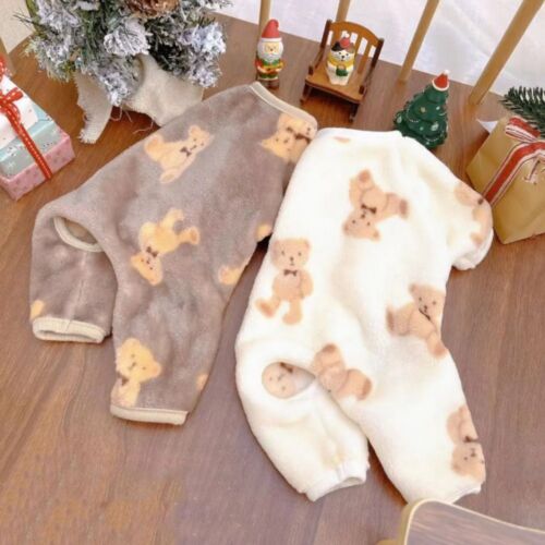 Pijama de terciopelo cálido para perros estampado de oso pijama para gatos - Imagen 1 de 11