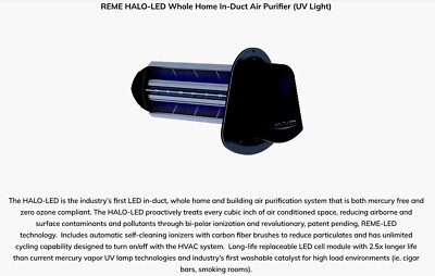 #ad WHOLE HOME AIR PURIFICATION RGF Reme Halo OZONE FREE Air Purification System NEW $400.00
