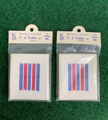 Heines Tallies 2Way 2 Table Set- Colorful Stripes - 2 Pack Of 8 Tallies