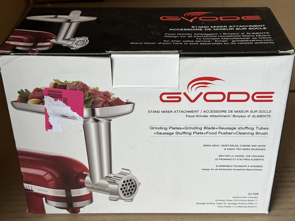 GVODE Fleischwolf Aufsatz für Kitchenaid Zubehör, Fleischwolf & Slicer Shredder  - Bild 2 von 4