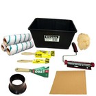 16pc Paint Kettle Roller Tray 9" Sleeves Frame Brushes Set 15L Scuttle Bucket