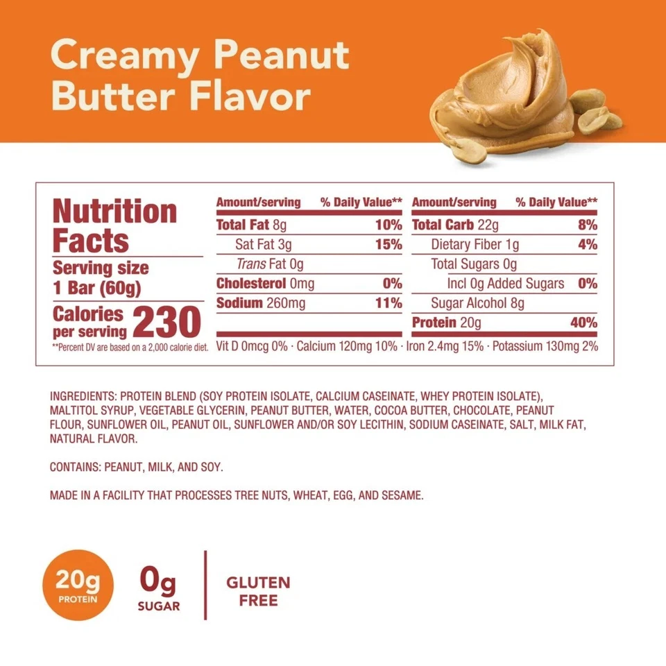 think! High Protein Bars – Creamy Peanut Butter –Gluten-Free 20g, 15 Ct, 10.5oz - Image 3 of 3
