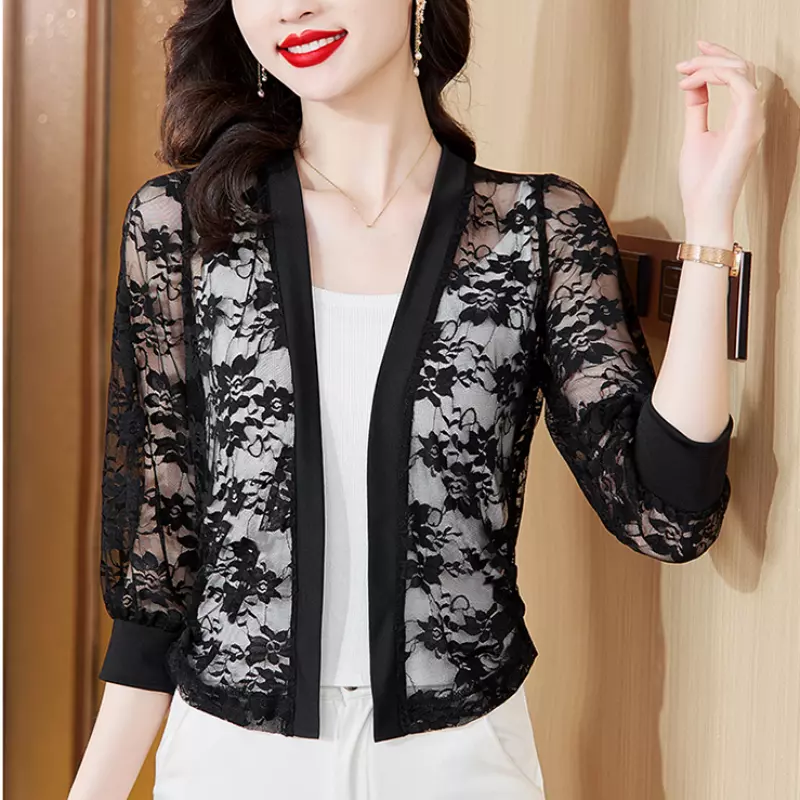 Mesh lace best sale cardigan