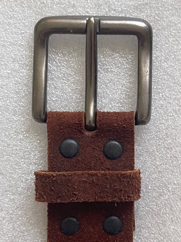 RIP CURL, MEN'S DARK BROWN SUEDE LEATHER BELT, SIZE L NWOT - Picture 4 of 8