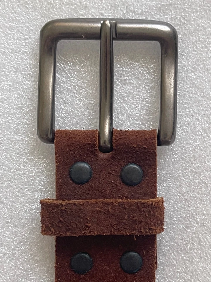 RIP CURL, CINTURÓN HOMBRE GAMUZA MARRÓN OSCURO CUERO, TALLA L NUEVO SIN ETIQUETAS Foto 4 de 4