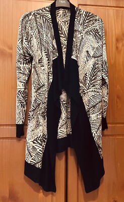 New M&S Collection Oatmeal Mix Soft Knit Longline Open Cardigan Small (34'' Bust)