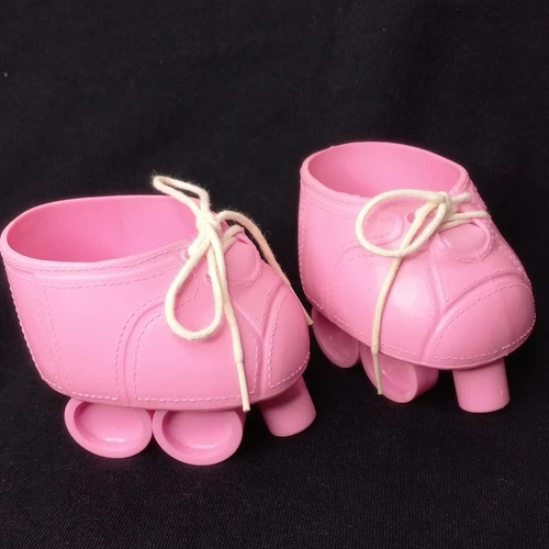 Vintage Cabbage Patch Kids Pink Roller Skates Hong Kong 1980s Toys Dolls Shoes