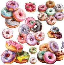 Violette Stickers Donut Breakfast Fun Food Scrapbook Craft Planner Supply