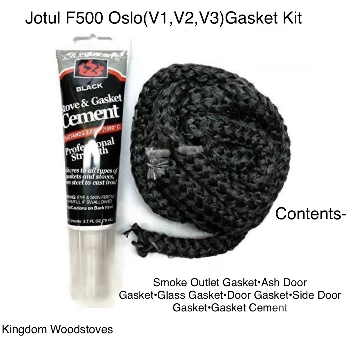 Jotul F500 Oslo Gasket kit W Gasket Cement *FREE Shipping* | eBay