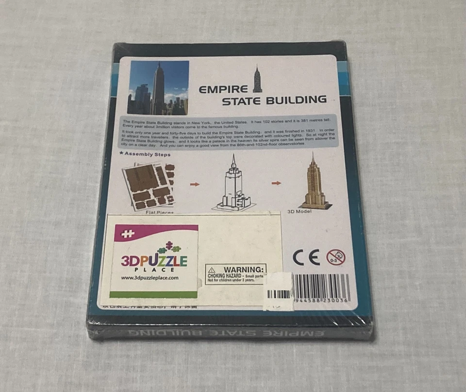 Cubic Fun Empire State Building Puzzle 3D 24 Pcs  S3003h  New Sealed - Image 3 of 3