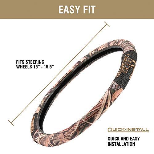 Camo Steering Wheel Cover | Black/Shadow Grass Blades Single Mossy Oak Blades - Picture 7 of 7