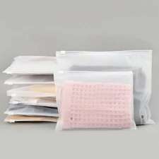 200Pcs Frosted Zipper Bags, Plastic Shirt Bags for Packaging T-Shirt, Shirt, Doc