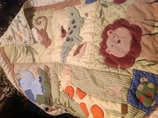 circo reversible crib comforter  unisex jungle theme 