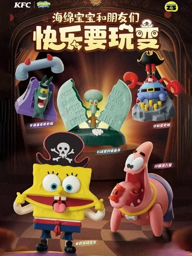 2024 KFC Personaje de Bob Esponja Halloween Happy Meal Juguetes Completados 5 Piezas Nuevo en Paquete - Imagen 1 de 11