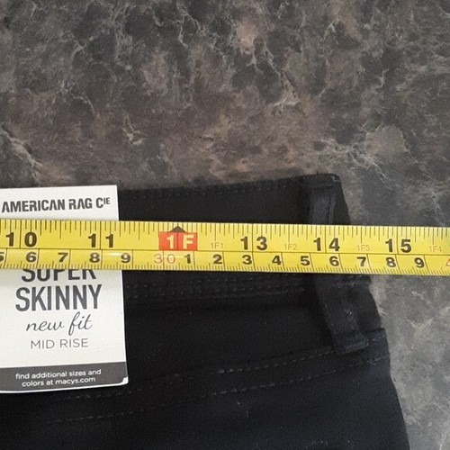 American Rag Cie Black Super Skinny Jegging Jeans Stretch Size 7R NWT - Picture 3 of 4