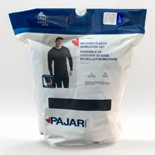 Pajar Military Fleece Pants & Long Sleeve Shirt Baselayer Set Black Mens Sz L