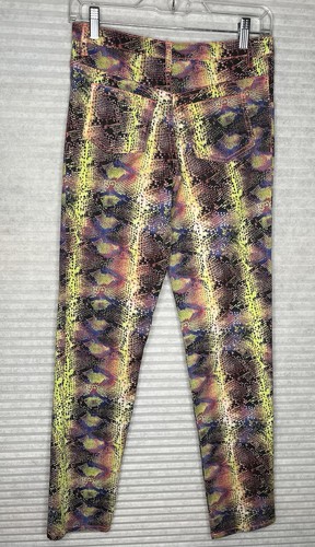 Descendants Jeans Girls Size XL Disney D-Signed Colorful Snake Print Mid Rise - Picture 6 of 10