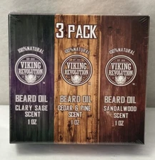 New Viking Revolution Beard Oil Conditioner Majestic 3-PACK