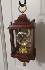 Vintage H.L. HUBBELL Clock, Skeleton Style Pendulum Hanging Clock #6822 UNTESTED