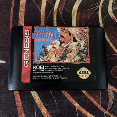 Sega Genesis Genghis Khan II: Clan of the Gray Wolf 1993 Authentic Cartridge