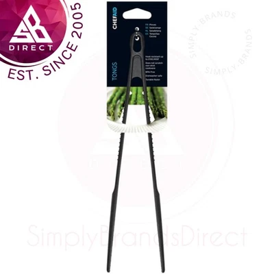 Chef Aid Nylon Zange Für Mit Antihaft-Kochgeschirr │Bpa-Frei │ Schwarz - Bild 1 von 4