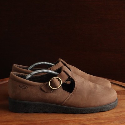 Azaleia Shoes Womens SZ 9 Brown Leather Mary Jane Buckle Preppy Academia Casual