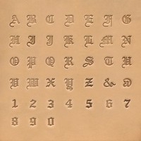 Ivan Punzierstempelset Mit Altem Englischen Alphabet, Zahlen Und Symbolen
