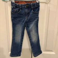 Wrangler Flex Boys Size 3t Adjustable Waist Blue Jeans