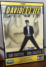 David Bowie Sound Vision 1990 Tour Poster Framed, Italy  (very rare)