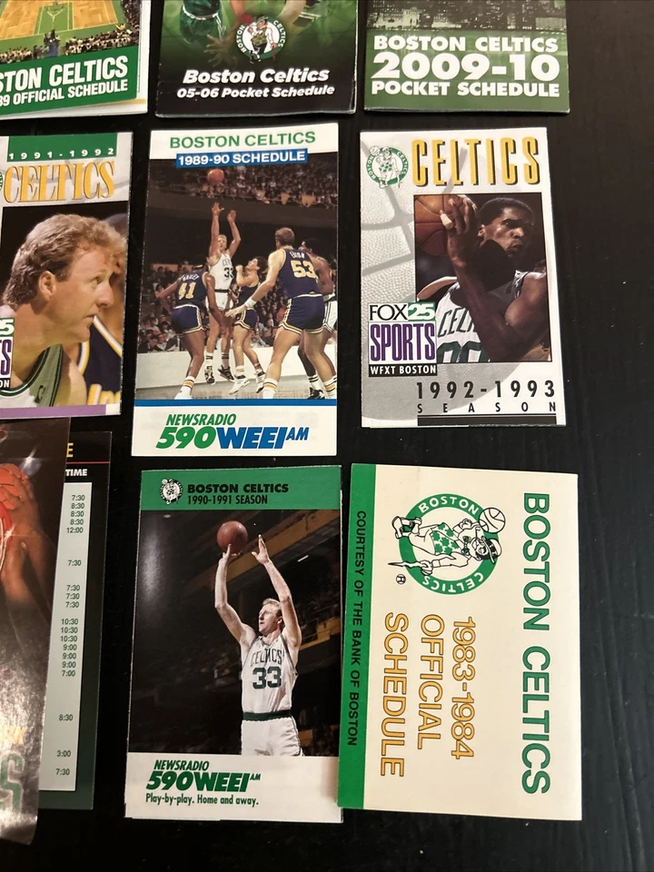 BOSTON CELTICS Calendario de Bolsillo Bird Pierce Parish Lewis ¡Lote de 12! Foto 4 de 4