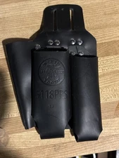 Klein Tools 3 Compartment Tool Pouch. Black Leather, Barely Used